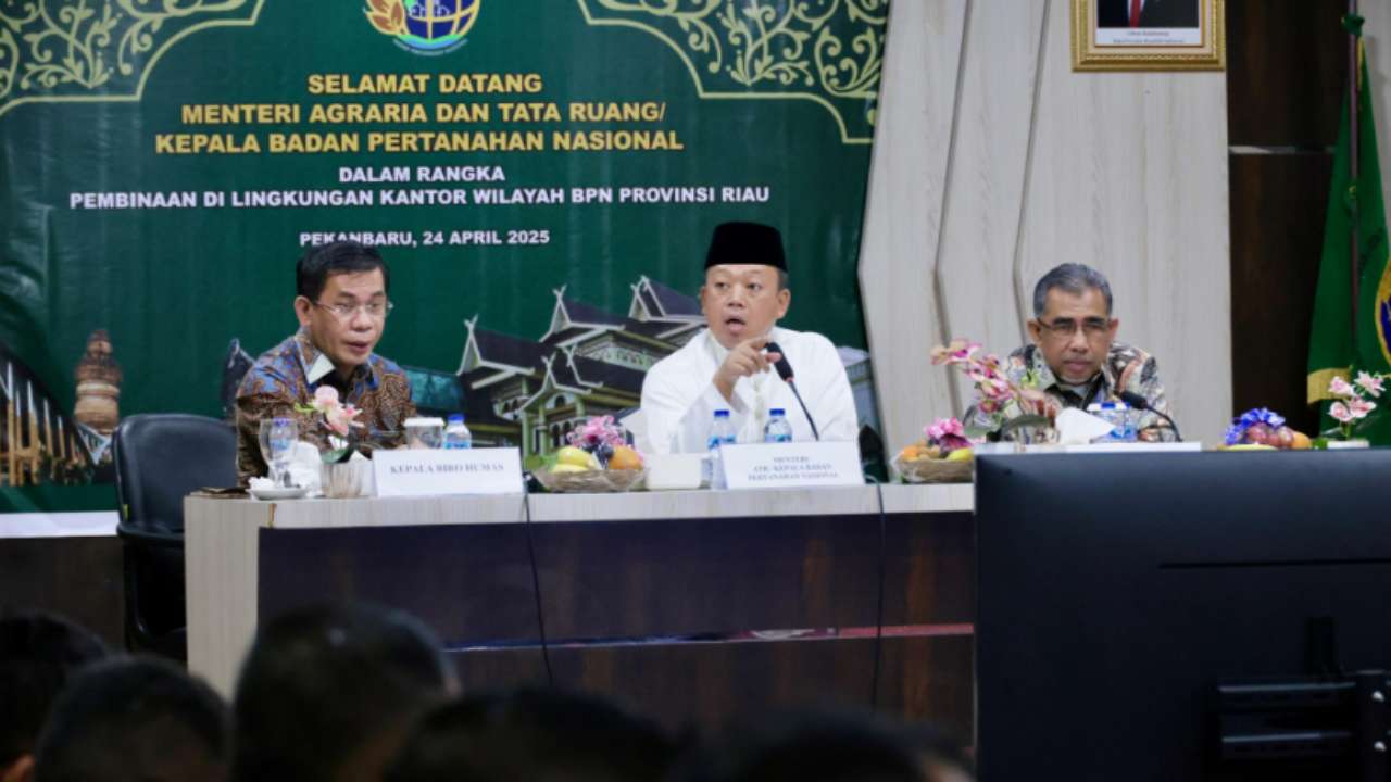 Bina Jajaran Kanwil BPN Provinsi Riau, Menteri Nusron Tegaskan agar Penyelesaian HGU
